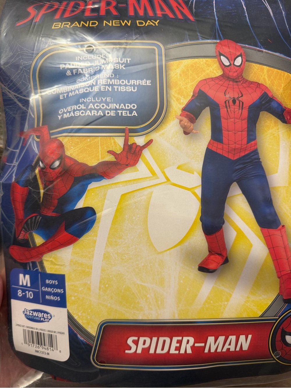Spiderman Boys Red and Blue Superhero Costume - Spiderman